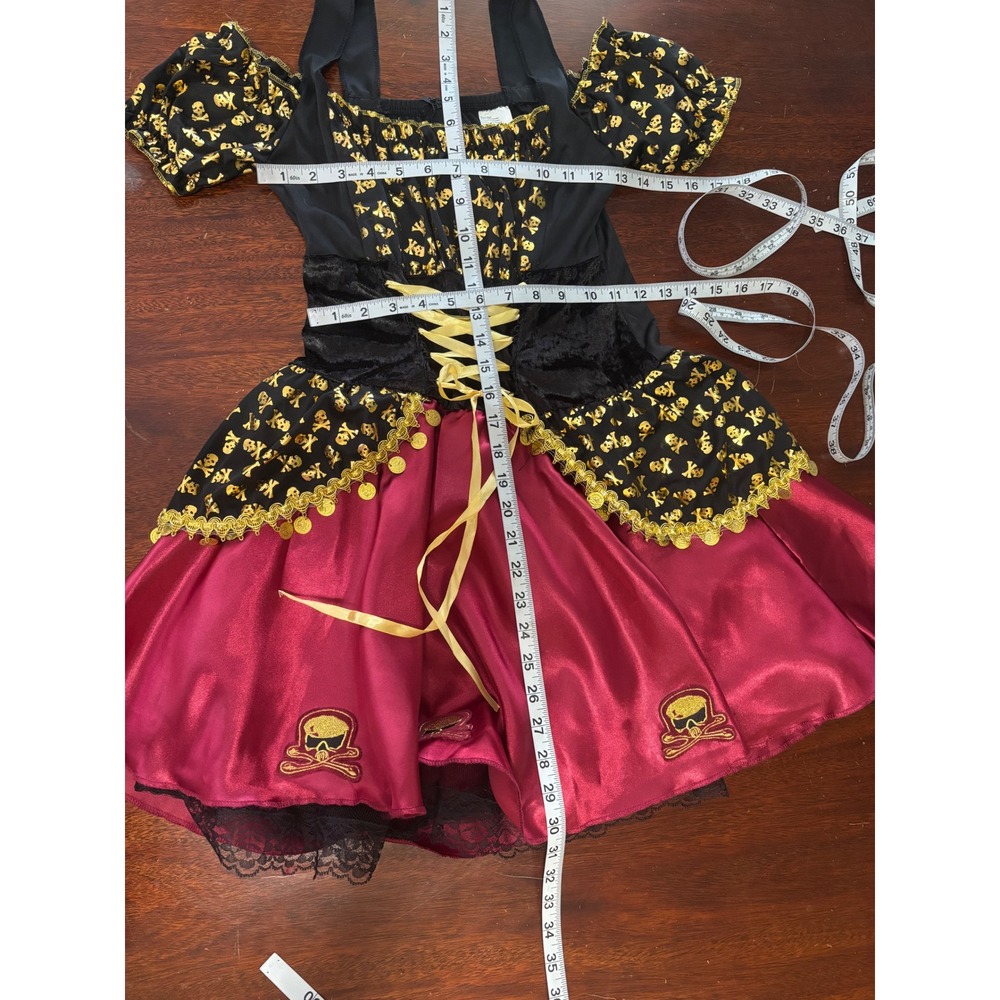 Womens Pirate Costume Mini Dress S Lace Up Corset Style Dark Coquette Cosplay - Picture 4 of 6